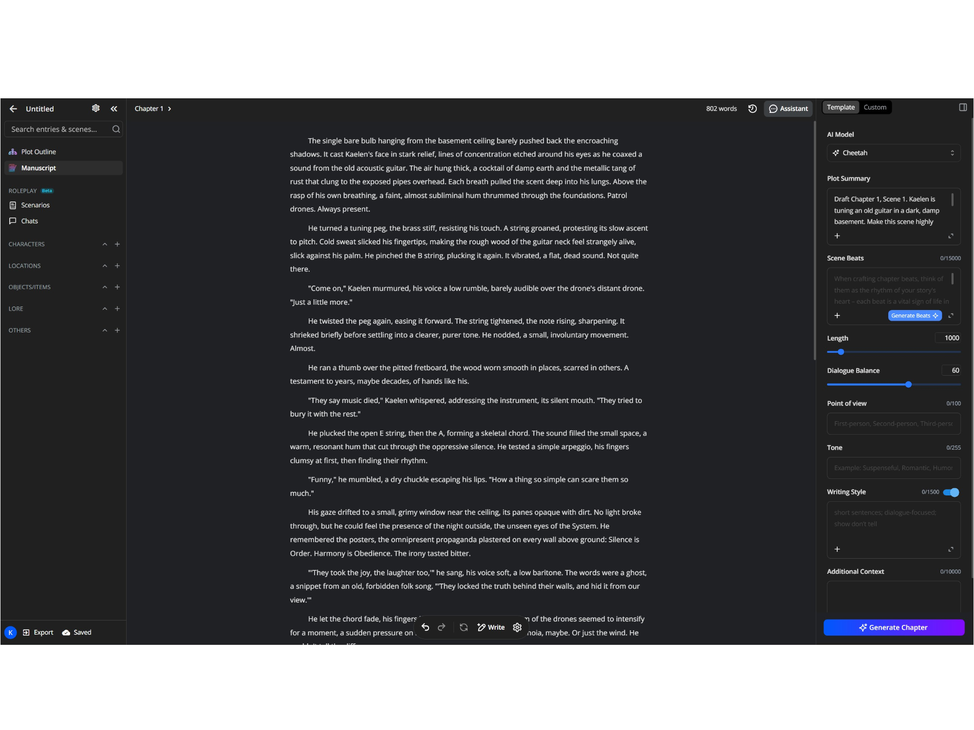 Developing a detailed character profile using Toolsaday Character Generator