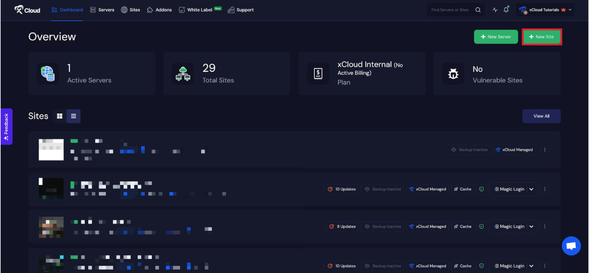 Step 1: Access Your xCloud Dashboard