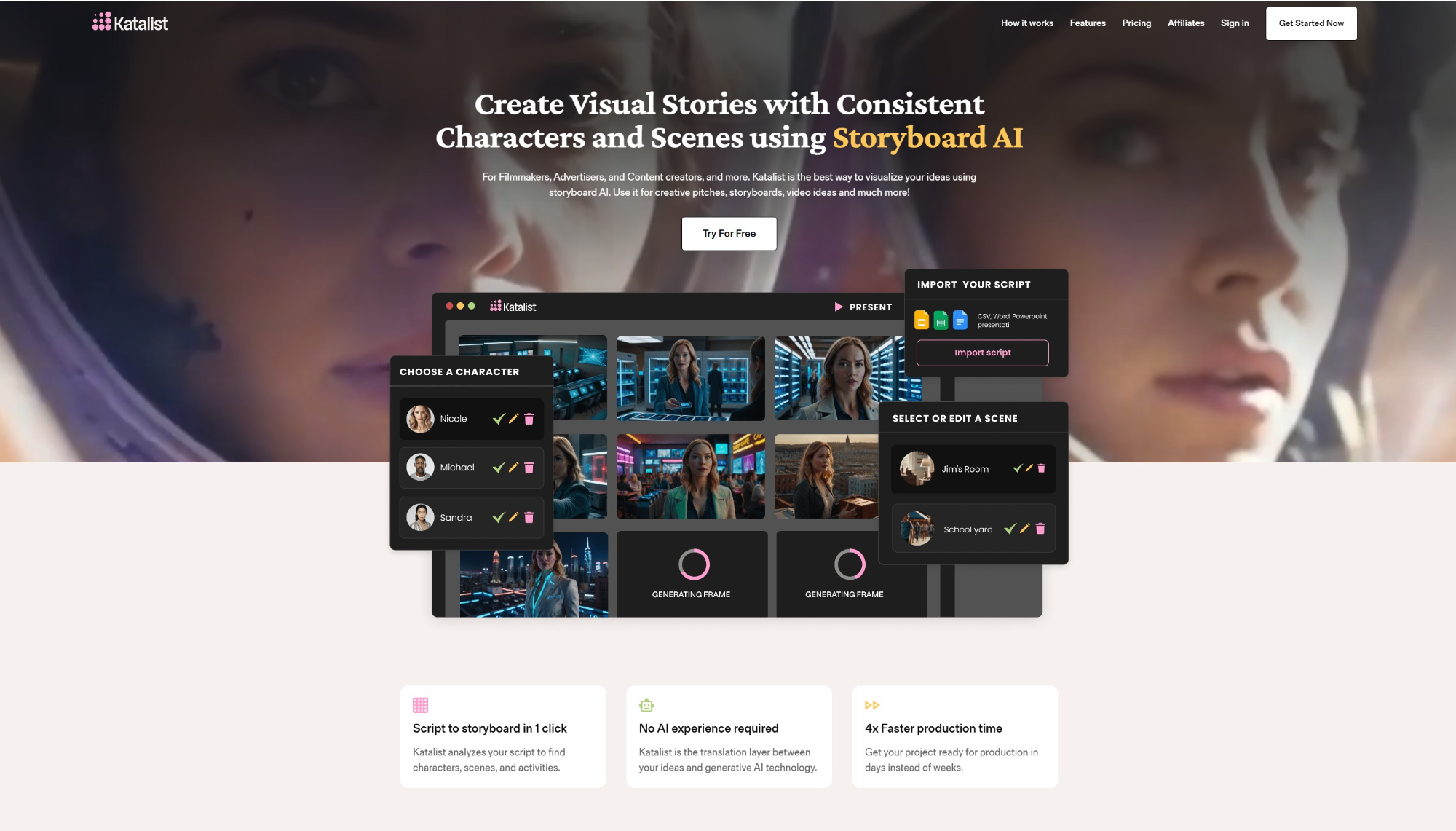 Exploring what is AI automations with Katalist's dashboard, an automatic video editor AI that turns scripts into visual stories instantly.