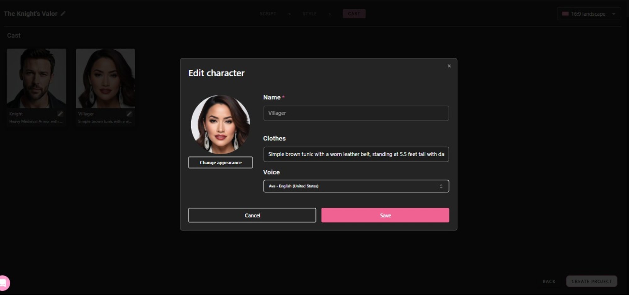 Customize characters seamlessly with an automatic video editor AI, a key feature to understand what is AI automations in content creation.