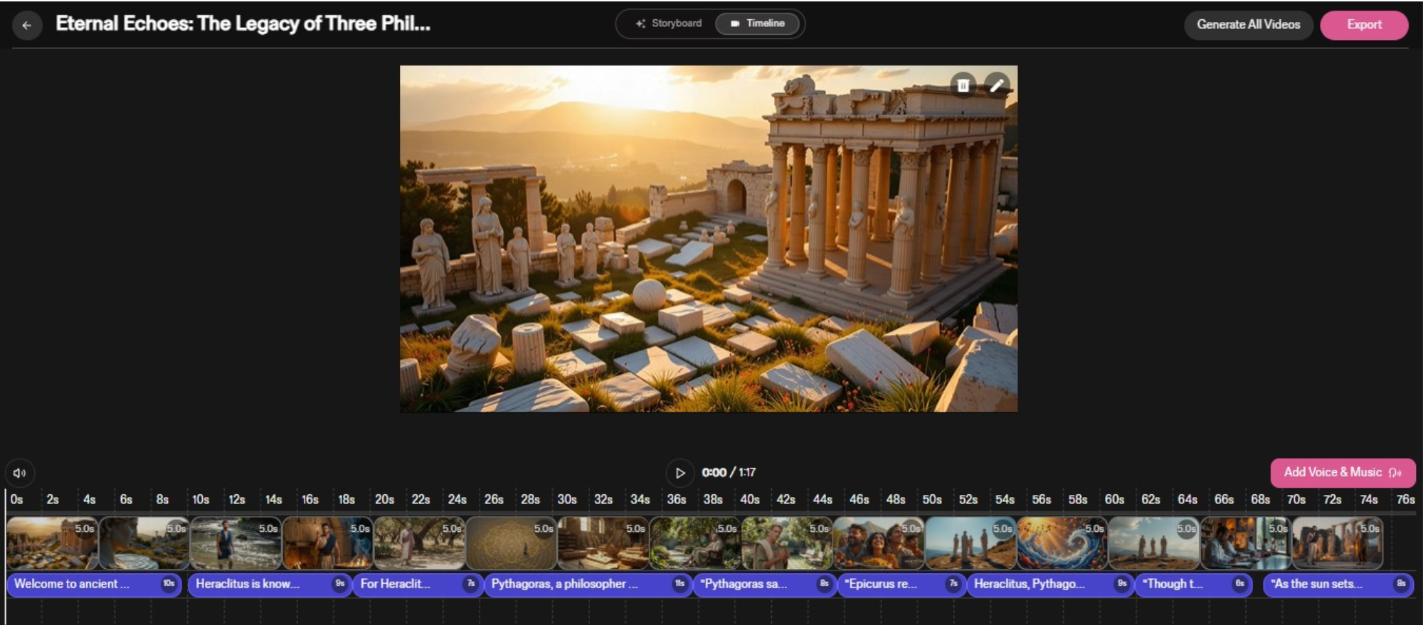 Discover what is AI automations by using free AI tools to convert image to video directly within the Katalist editing timeline.